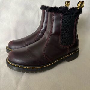 Dr. Martens Burgundy Ankle Boots